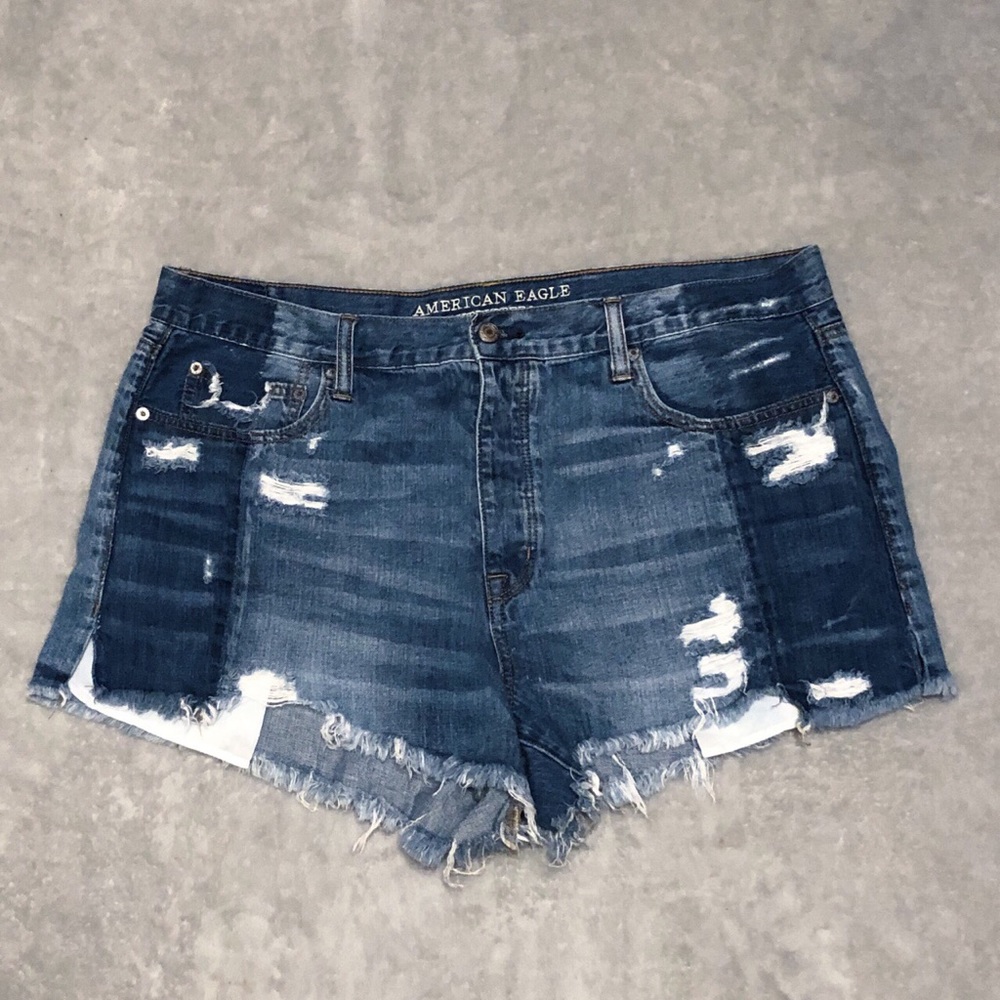 american eagle vintage high rise festival shorts